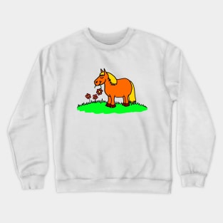 Cute Plump Pony Cartoon Crewneck Sweatshirt